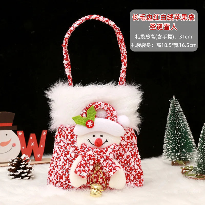 BuPao Cheapest price Christmas Gift Bag Christmas Eve Candy Bag Handbag Christmas Eve Apple Fruit Bag