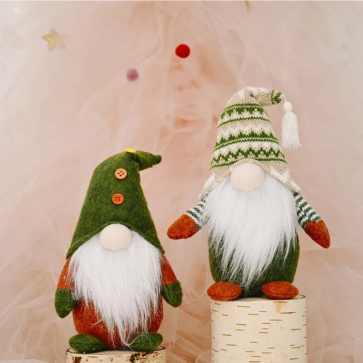 Christmas Faceless Doll Elf Doll European and American Green Style Decoration Nordic Ornament