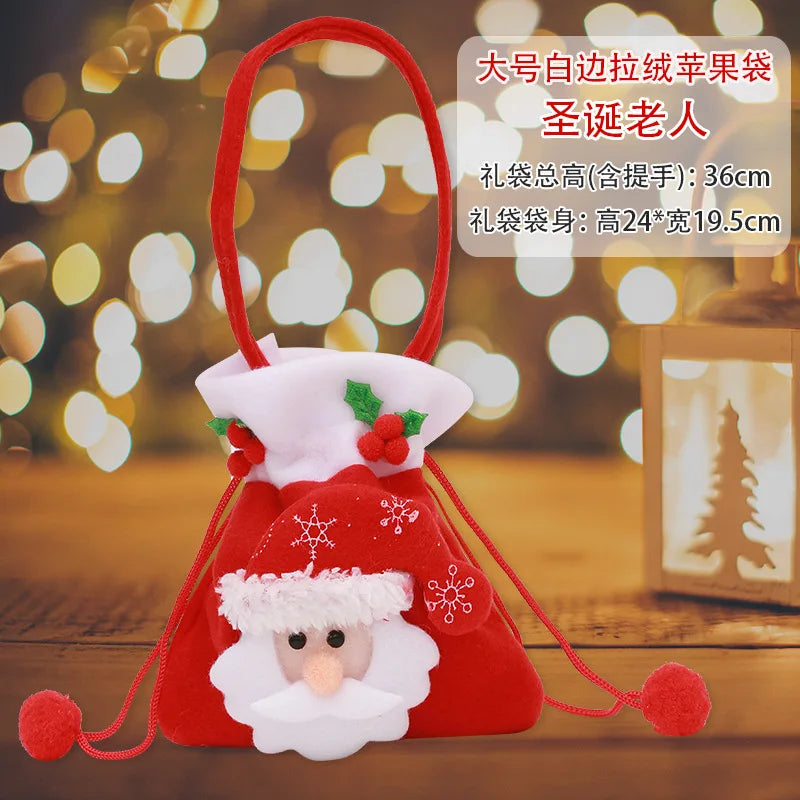 BuPao Cheapest price Christmas Gift Bag Christmas Eve Candy Bag Handbag Christmas Eve Apple Fruit Bag