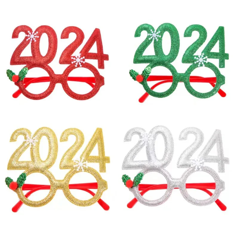 New Christmas Headband Frames Glasses Santa Claus Glasses For Halloween Valentine's Day Christmas Party Decorations