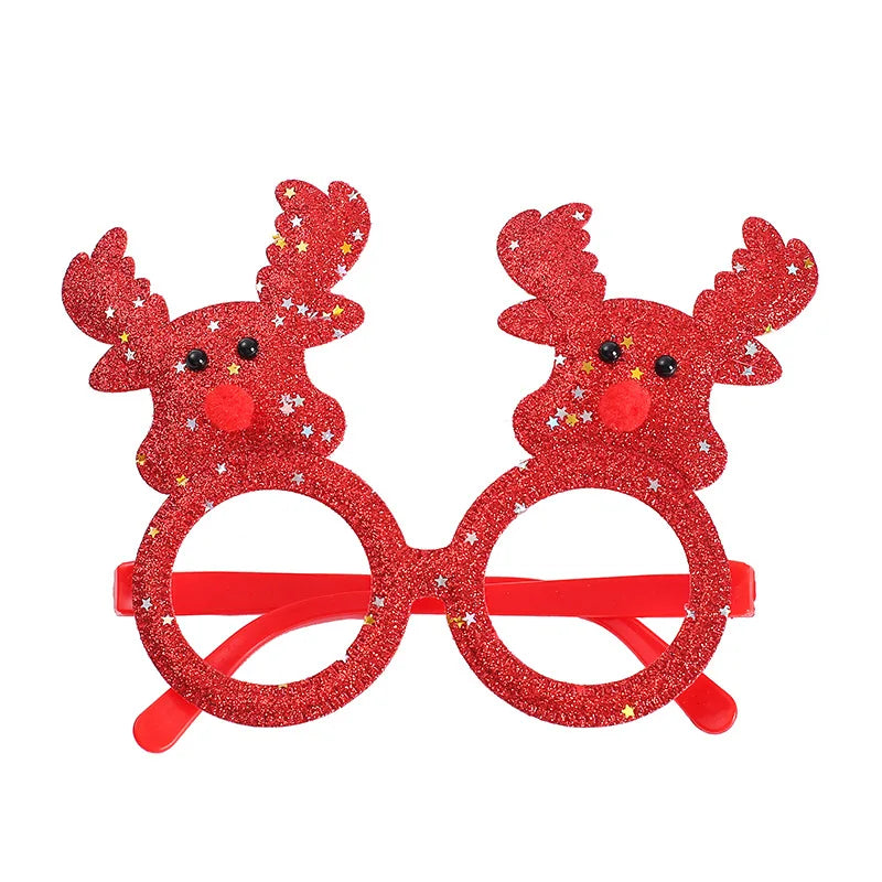 New Christmas Headband Frames Glasses Santa Claus Glasses For Halloween Valentine's Day Christmas Party Decorations