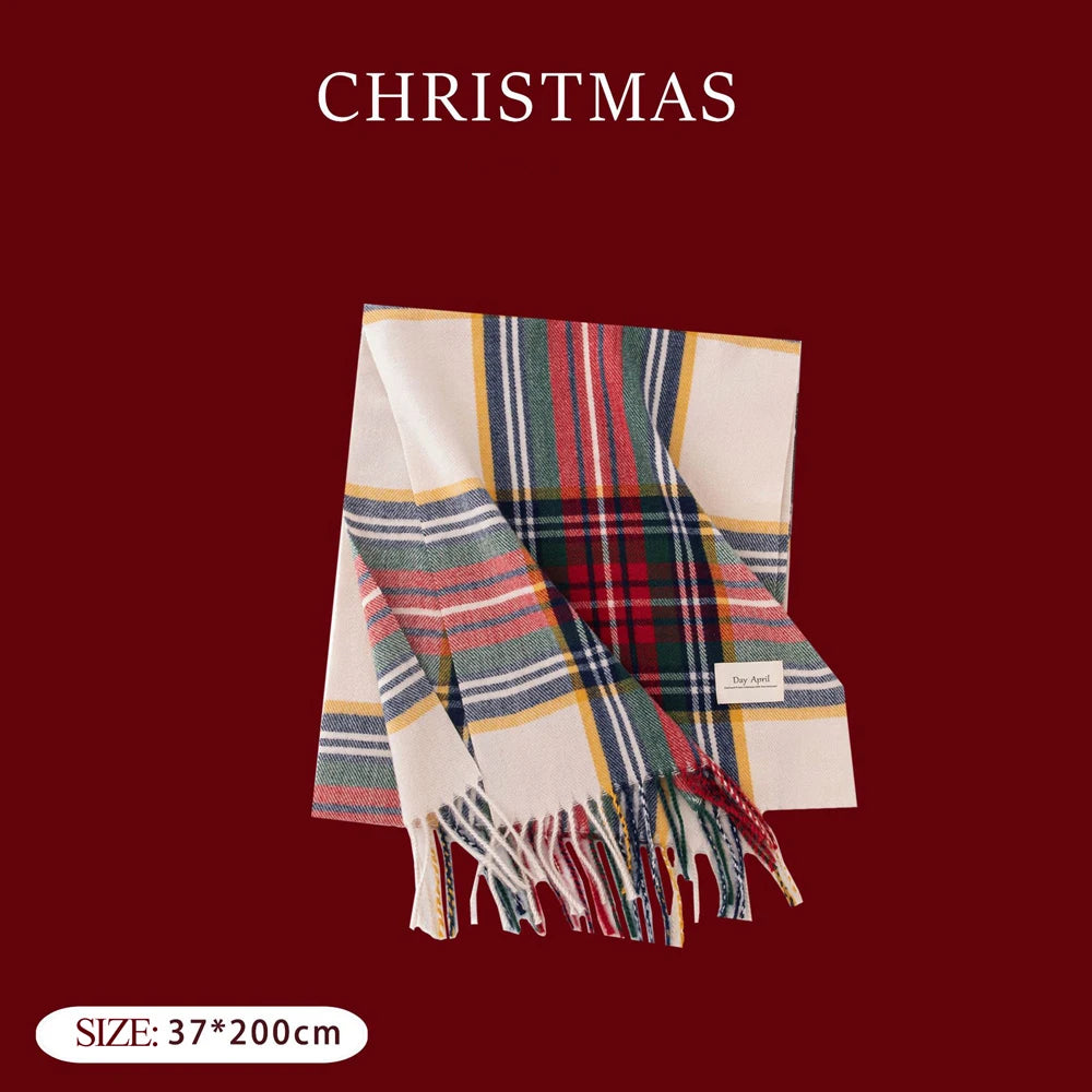 Custom Check Scarves Tassel Long Shawls Winter Imitation Cashmere Scarf Other Scarves for Men