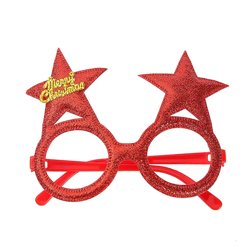 New Christmas Headband Frames Glasses Santa Claus Glasses For Halloween Valentine's Day Christmas Party Decorations