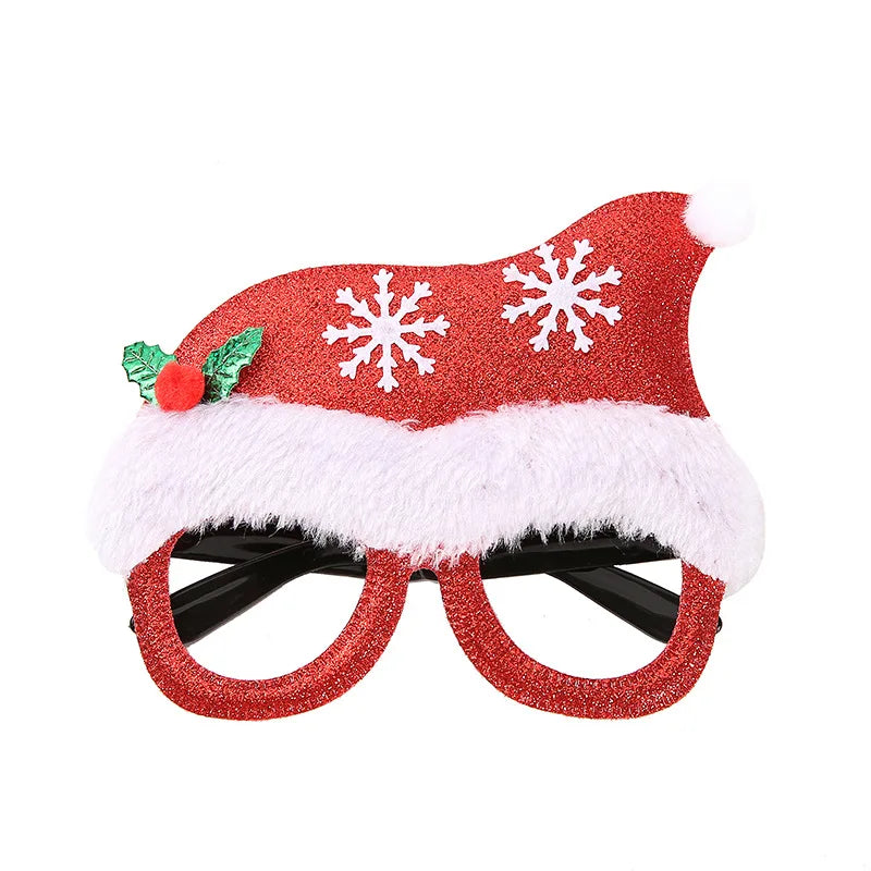 New Christmas Headband Frames Glasses Santa Claus Glasses For Halloween Valentine's Day Christmas Party Decorations