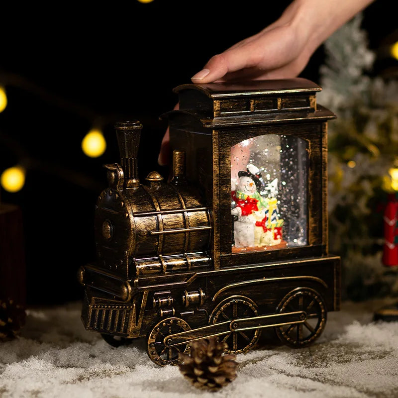 Christmas presents light-emitting Snow Music Box Santa Christmas tree shape decorations night lights