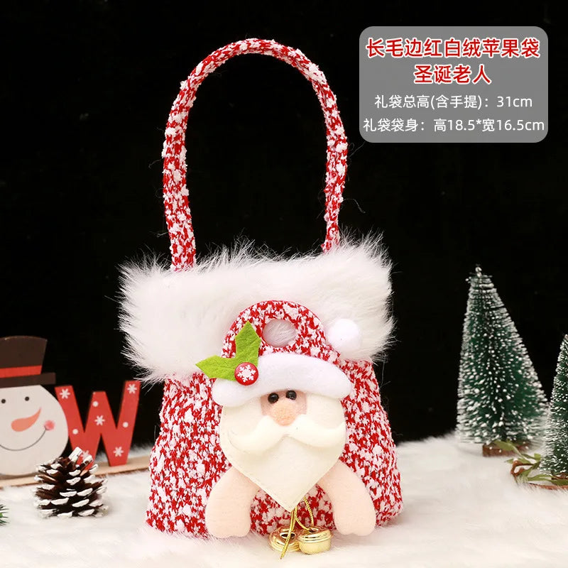 BuPao Cheapest price Christmas Gift Bag Christmas Eve Candy Bag Handbag Christmas Eve Apple Fruit Bag