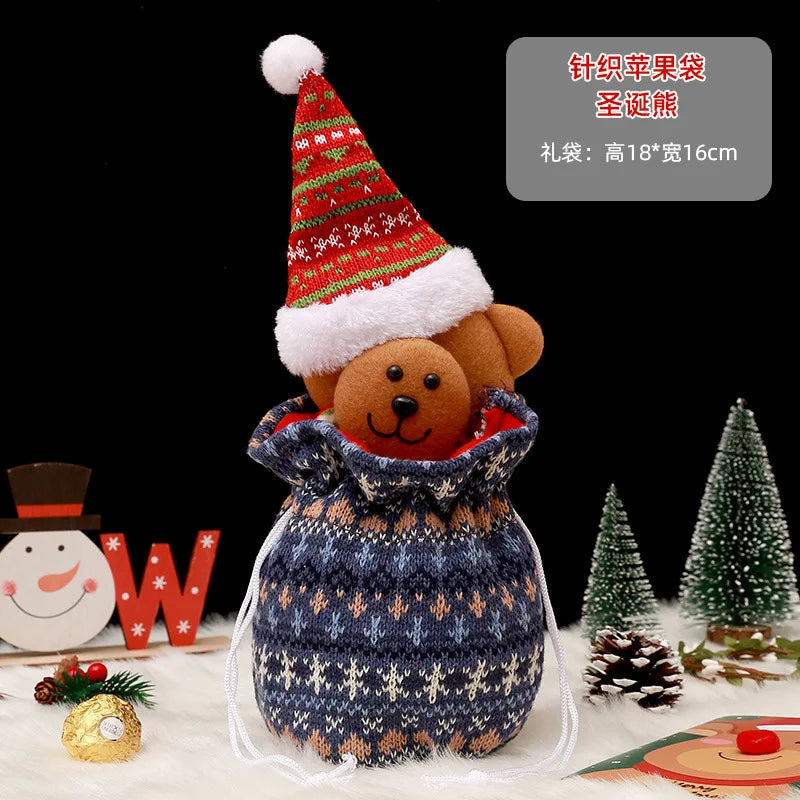 BuPao Cheapest price Christmas Gift Bag Christmas Eve Candy Bag Handbag Christmas Eve Apple Fruit Bag