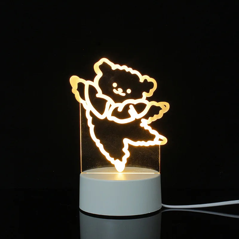 3d Illusion Lamp Led Custom Room Decorative Children Usb Battery Acrylic 3d Led Night Light Table Lamp 3d Lights For Kids Gift