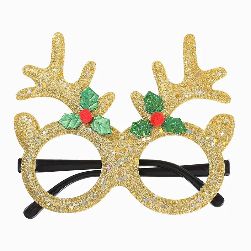 New Christmas Headband Frames Glasses Santa Claus Glasses For Halloween Valentine's Day Christmas Party Decorations