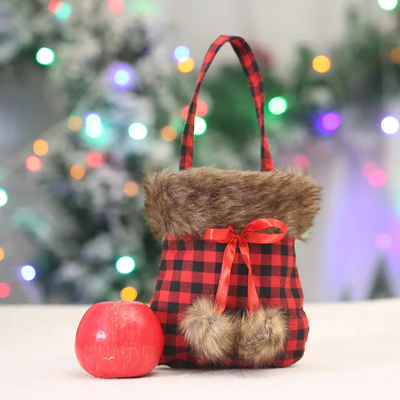 BuPao Cheapest price Christmas Gift Bag Christmas Eve Candy Bag Handbag Christmas Eve Apple Fruit Bag