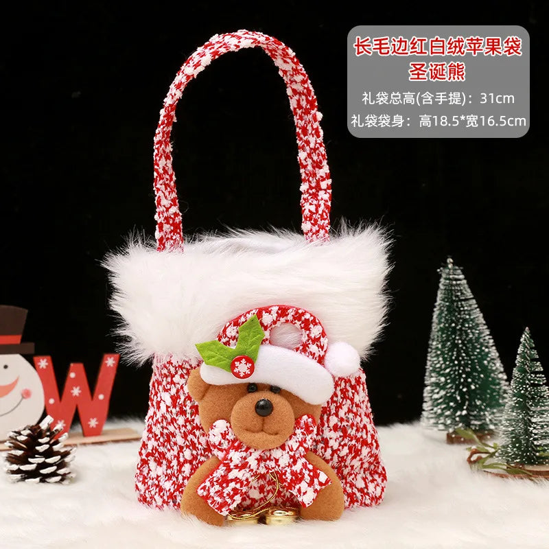 BuPao Cheapest price Christmas Gift Bag Christmas Eve Candy Bag Handbag Christmas Eve Apple Fruit Bag