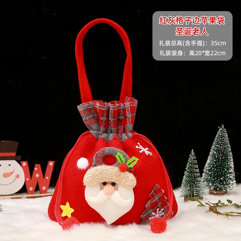 BuPao Cheapest price Christmas Gift Bag Christmas Eve Candy Bag Handbag Christmas Eve Apple Fruit Bag