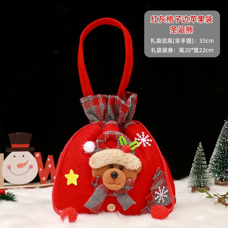 BuPao Cheapest price Christmas Gift Bag Christmas Eve Candy Bag Handbag Christmas Eve Apple Fruit Bag