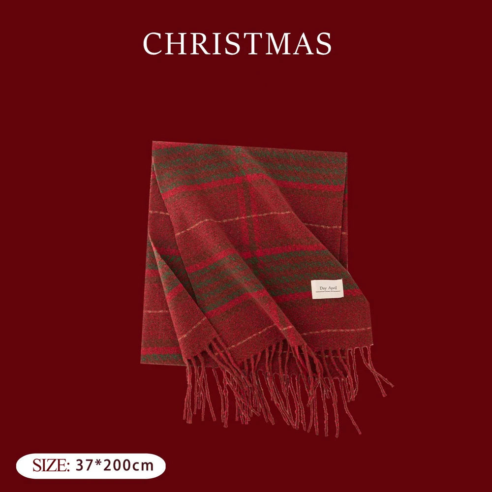 Custom Check Scarves Tassel Long Shawls Winter Imitation Cashmere Scarf Other Scarves for Men