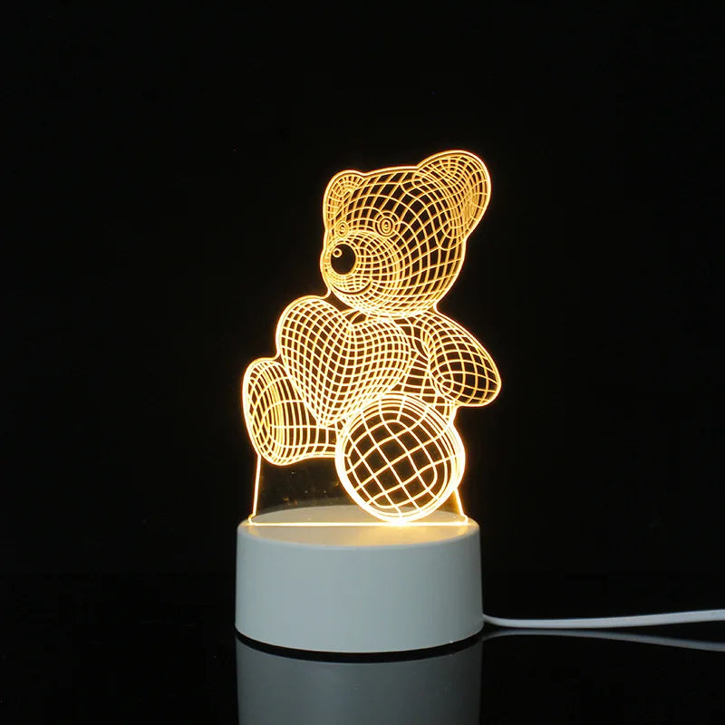 3d Illusion Lamp Led Custom Room Decorative Children Usb Battery Acrylic 3d Led Night Light Table Lamp 3d Lights For Kids Gift