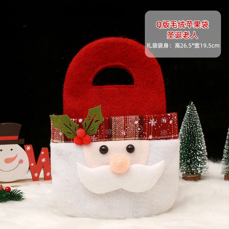 BuPao Cheapest price Christmas Gift Bag Christmas Eve Candy Bag Handbag Christmas Eve Apple Fruit Bag