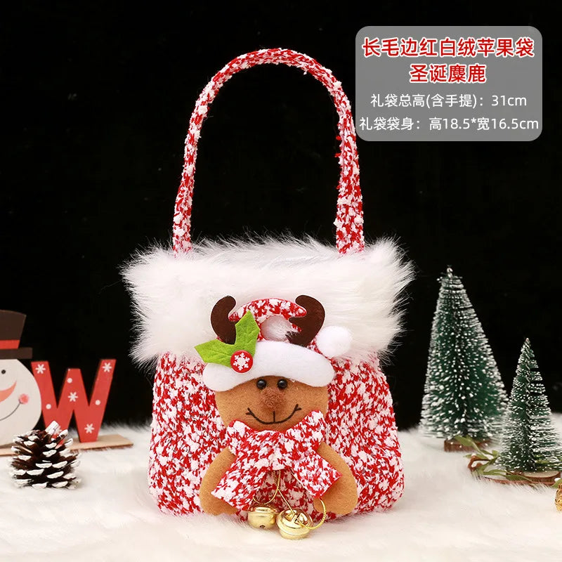 BuPao Cheapest price Christmas Gift Bag Christmas Eve Candy Bag Handbag Christmas Eve Apple Fruit Bag