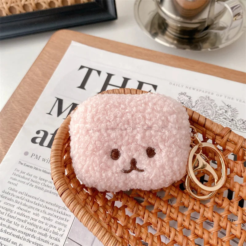 Cute Fluffy Bear Earphone Case For Apple Airpods 3 2 1 Cover Lovely Headphones Fur Cases For Airpods Pro Cartoon Charging Box