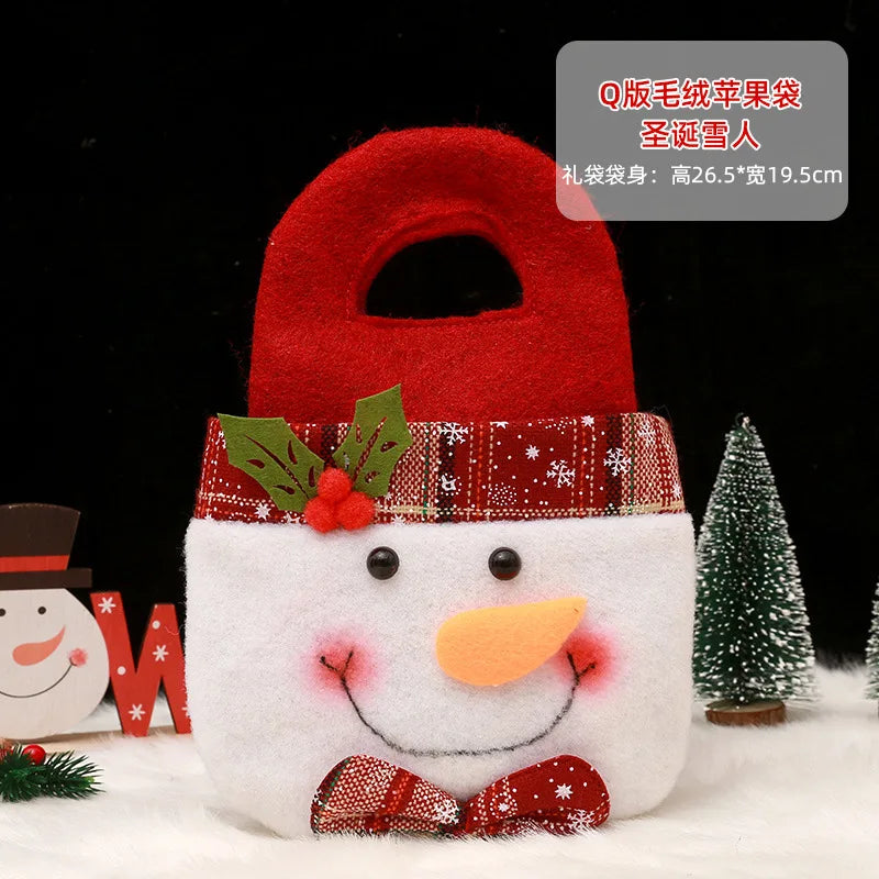 BuPao Cheapest price Christmas Gift Bag Christmas Eve Candy Bag Handbag Christmas Eve Apple Fruit Bag