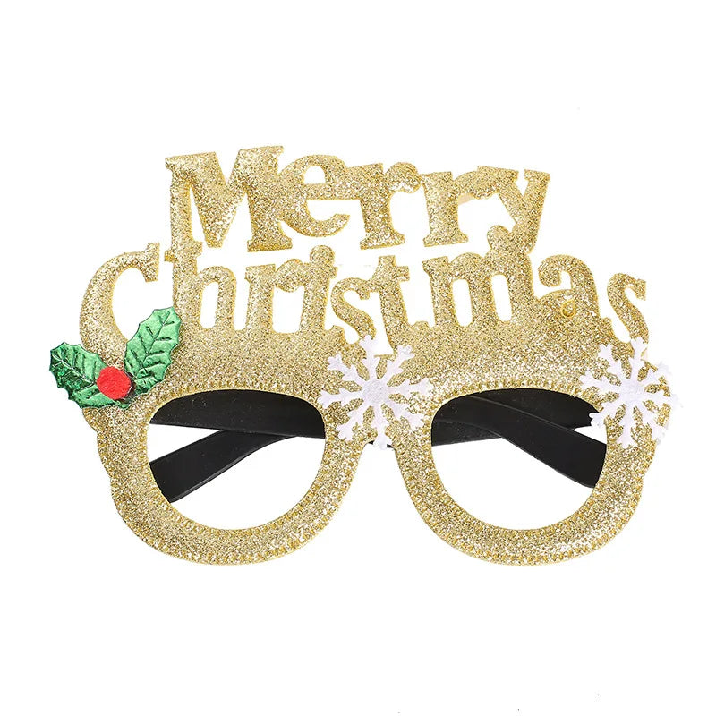 New Christmas Headband Frames Glasses Santa Claus Glasses For Halloween Valentine's Day Christmas Party Decorations