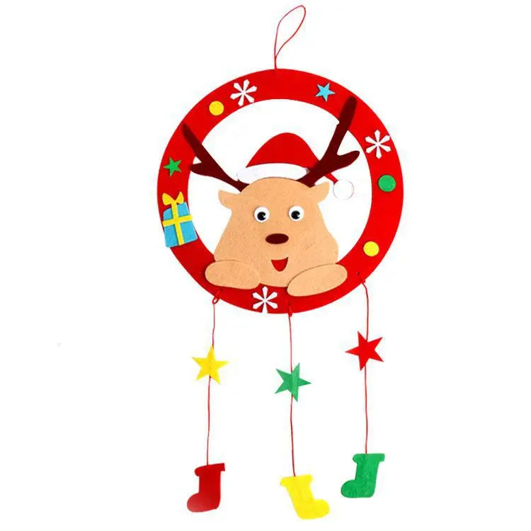 DIY handmade Nonwoven garland hanging decoration kindergarten DIY handmade materials package children's Christmas gifts