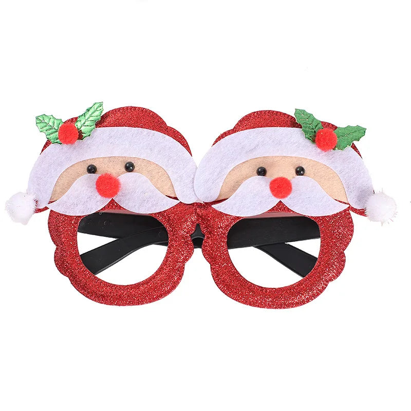 New Christmas Headband Frames Glasses Santa Claus Glasses For Halloween Valentine's Day Christmas Party Decorations