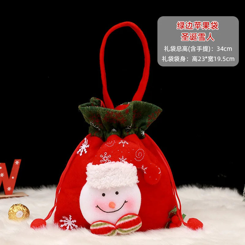 BuPao Cheapest price Christmas Gift Bag Christmas Eve Candy Bag Handbag Christmas Eve Apple Fruit Bag