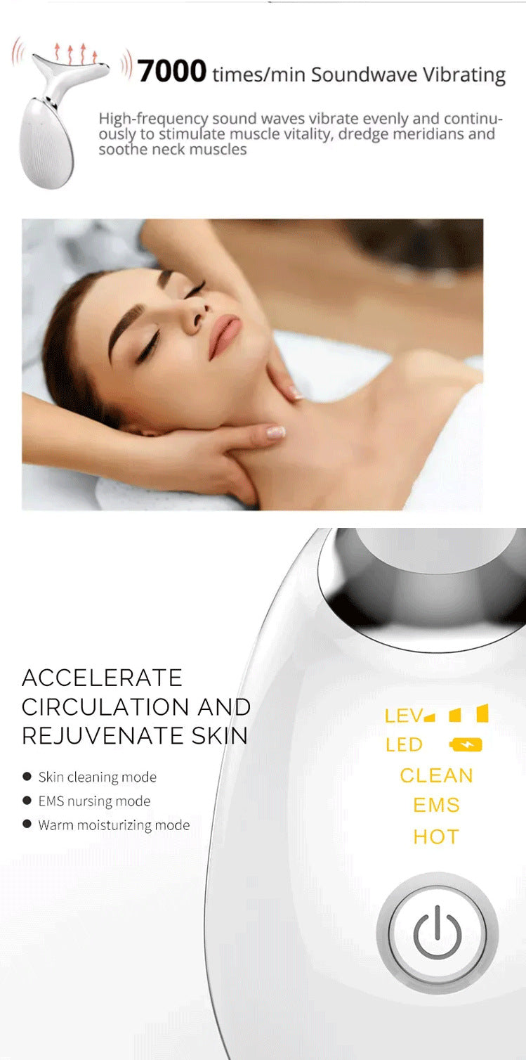 Microcurrent multifunctional facial massager, neck massage, neck wrinkle removal, nasolabial wrinkle removal