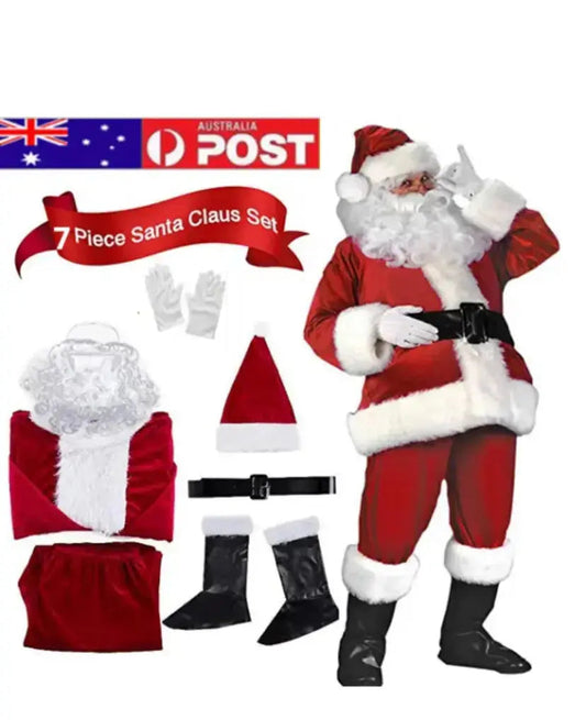 Santa Claus Suit Costume Party 7 pcs