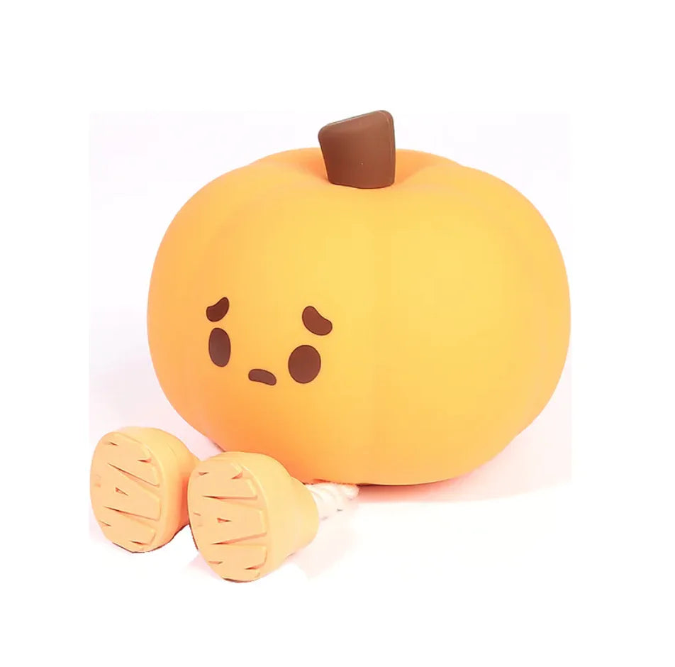 Adorable Silicone Halloween Pumpkin Night Light - Soft Glow for Kids & Adults