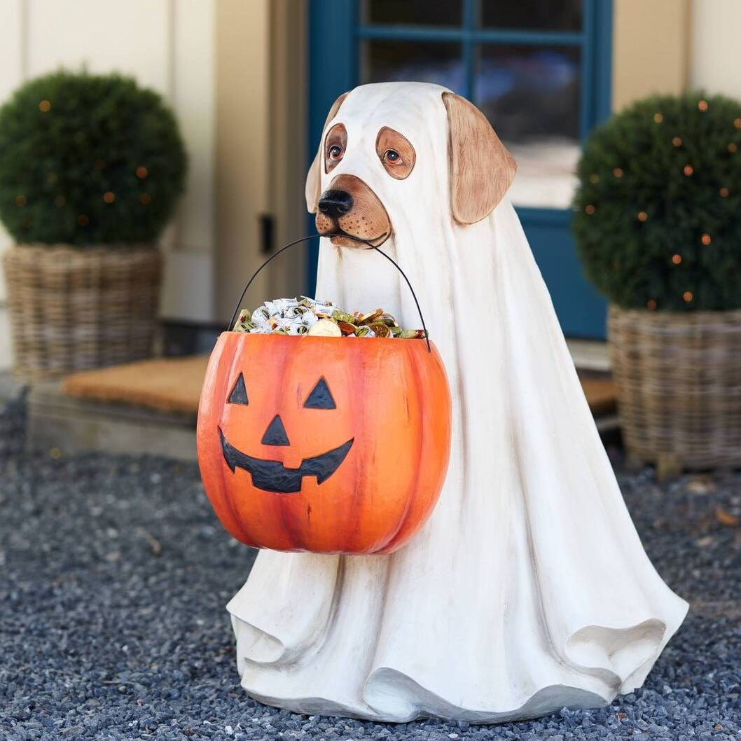 🎃🔥Halloween Decoration Ghost Dog & Cat Candy Bowl