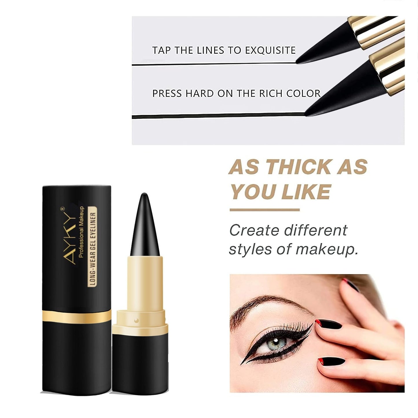 🔥LAST DAY SALE 49% OFF🔥Natural Eyeliner Cream - Quick Drying Formula Eye Liner