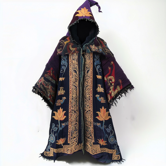 Medallion embroidered velvet magic robe 3209