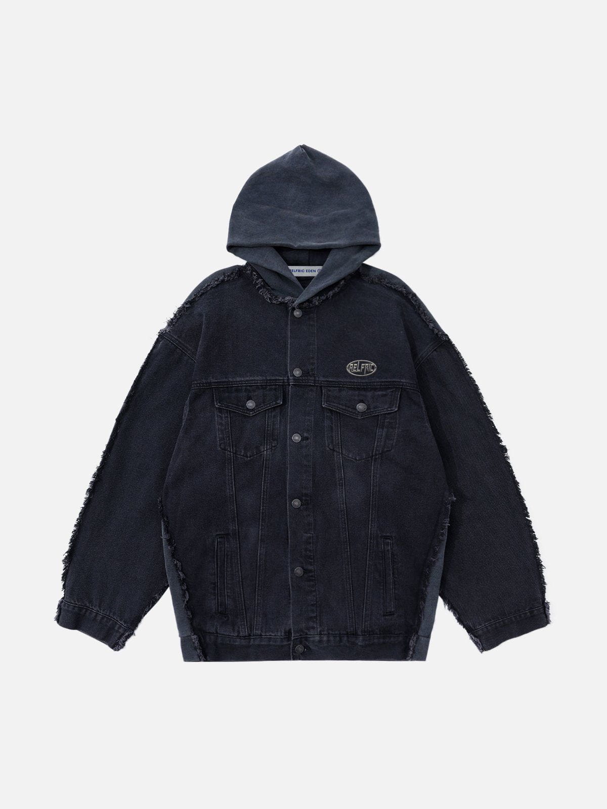 Aelfric Eden Washed Hooded Denim Jacket