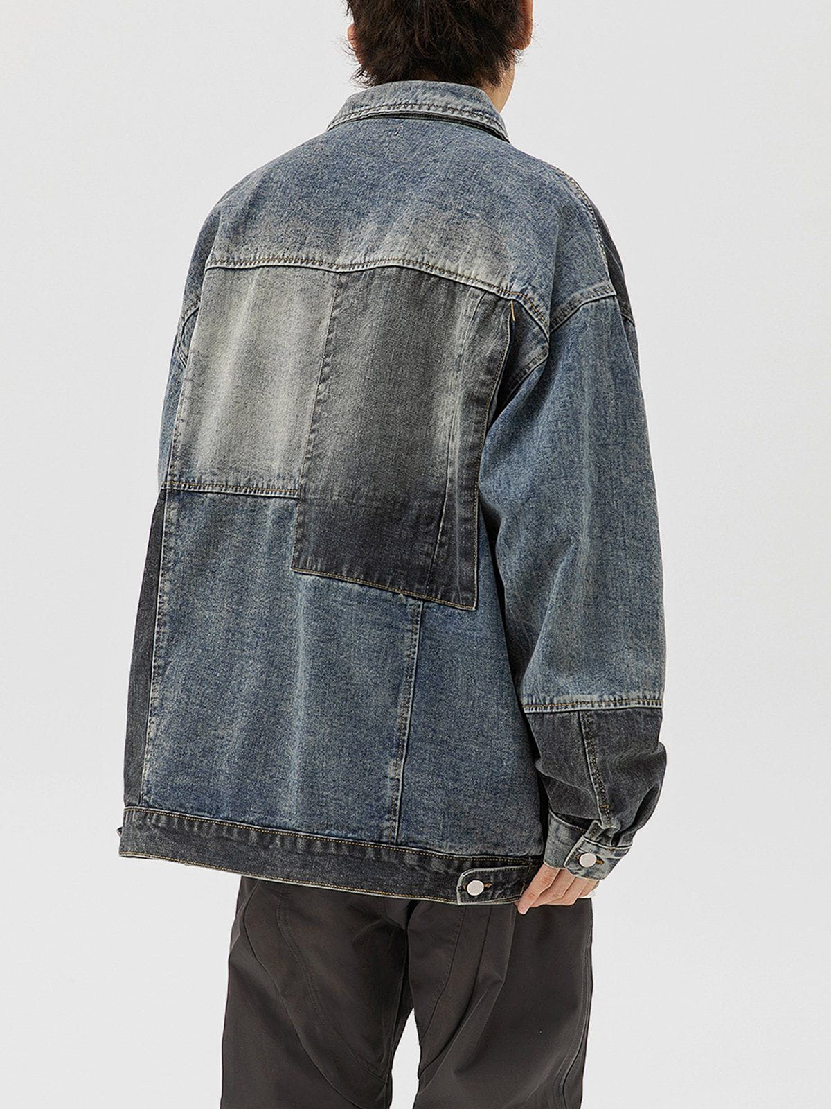 Aelfric Eden Patchwork Washed Denim Jacket