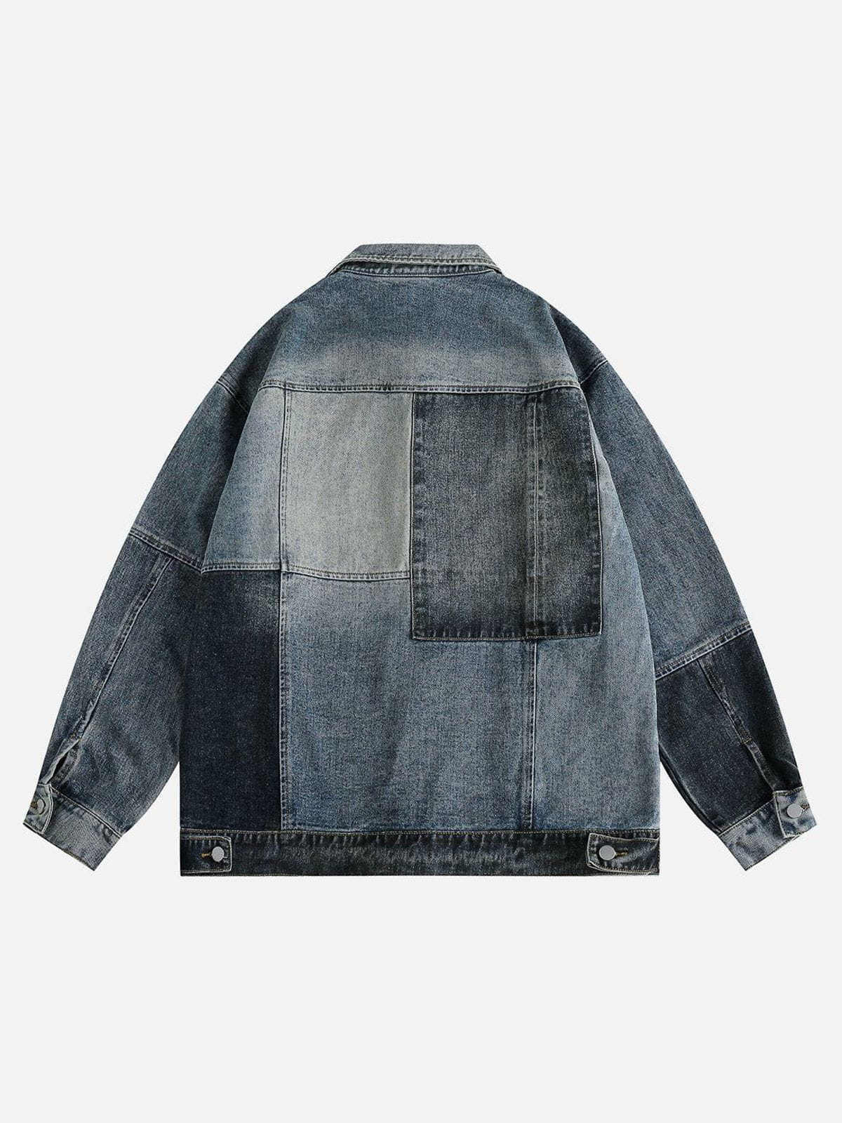 Aelfric Eden Patchwork Washed Denim Jacket