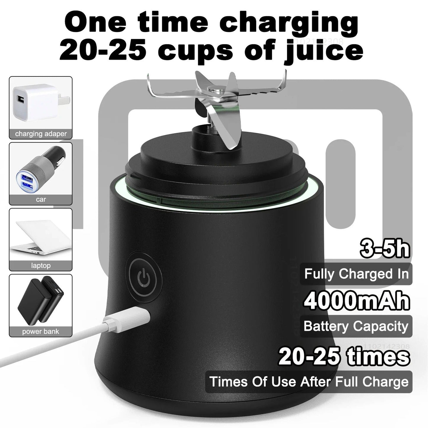 Portable Outdoor Juicing Cup with USB